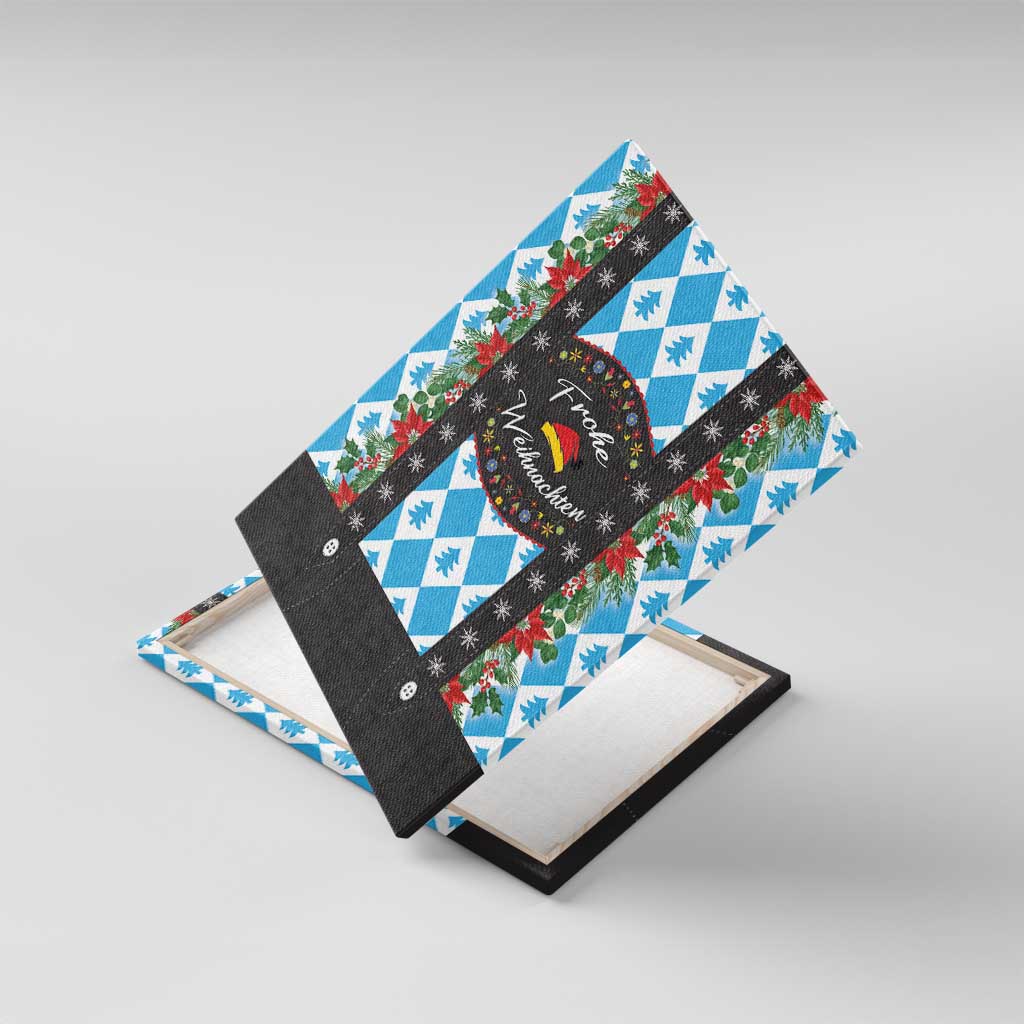 German Christmas Canvas Wall Art Lederhosen Weihnachten Style with Bavaria Pattern - Wonder Print Shop