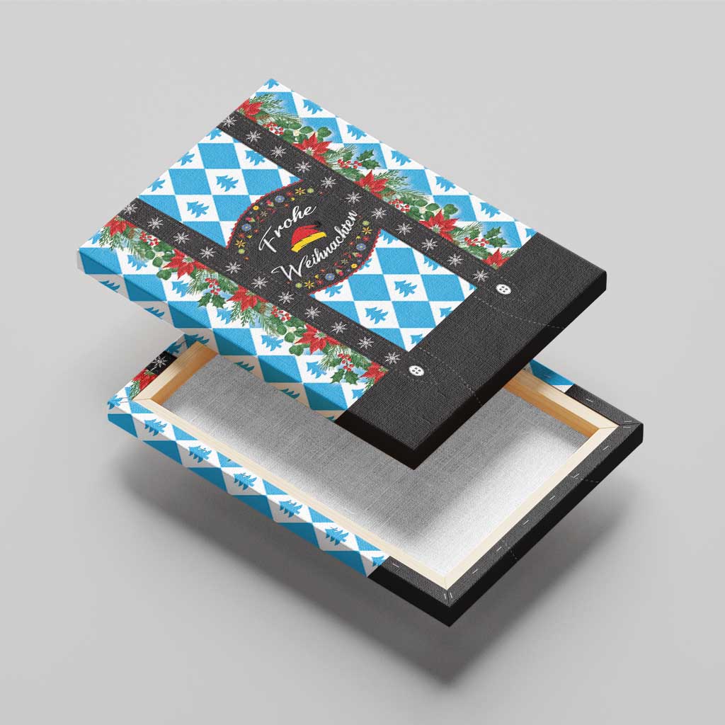 German Christmas Canvas Wall Art Lederhosen Weihnachten Style with Bavaria Pattern - Wonder Print Shop