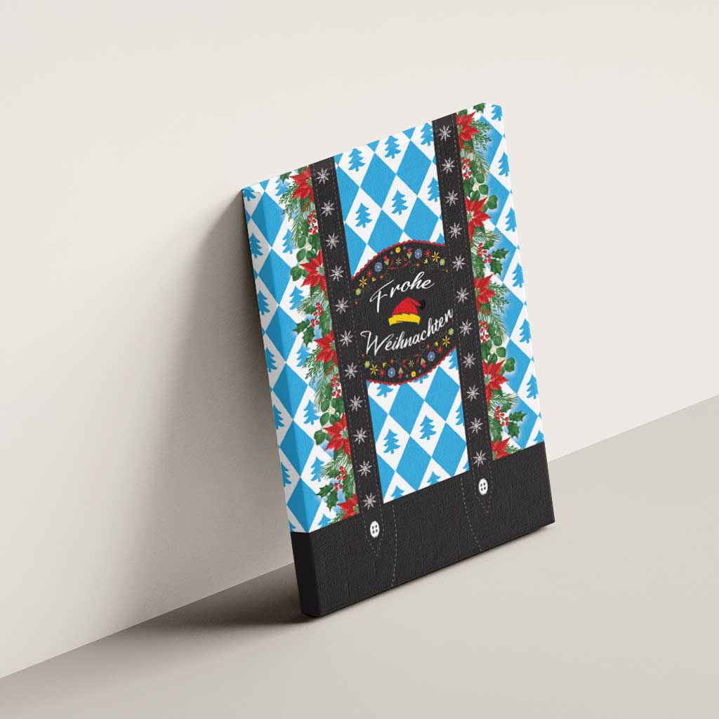 German Christmas Canvas Wall Art Lederhosen Weihnachten Style with Bavaria Pattern - Wonder Print Shop