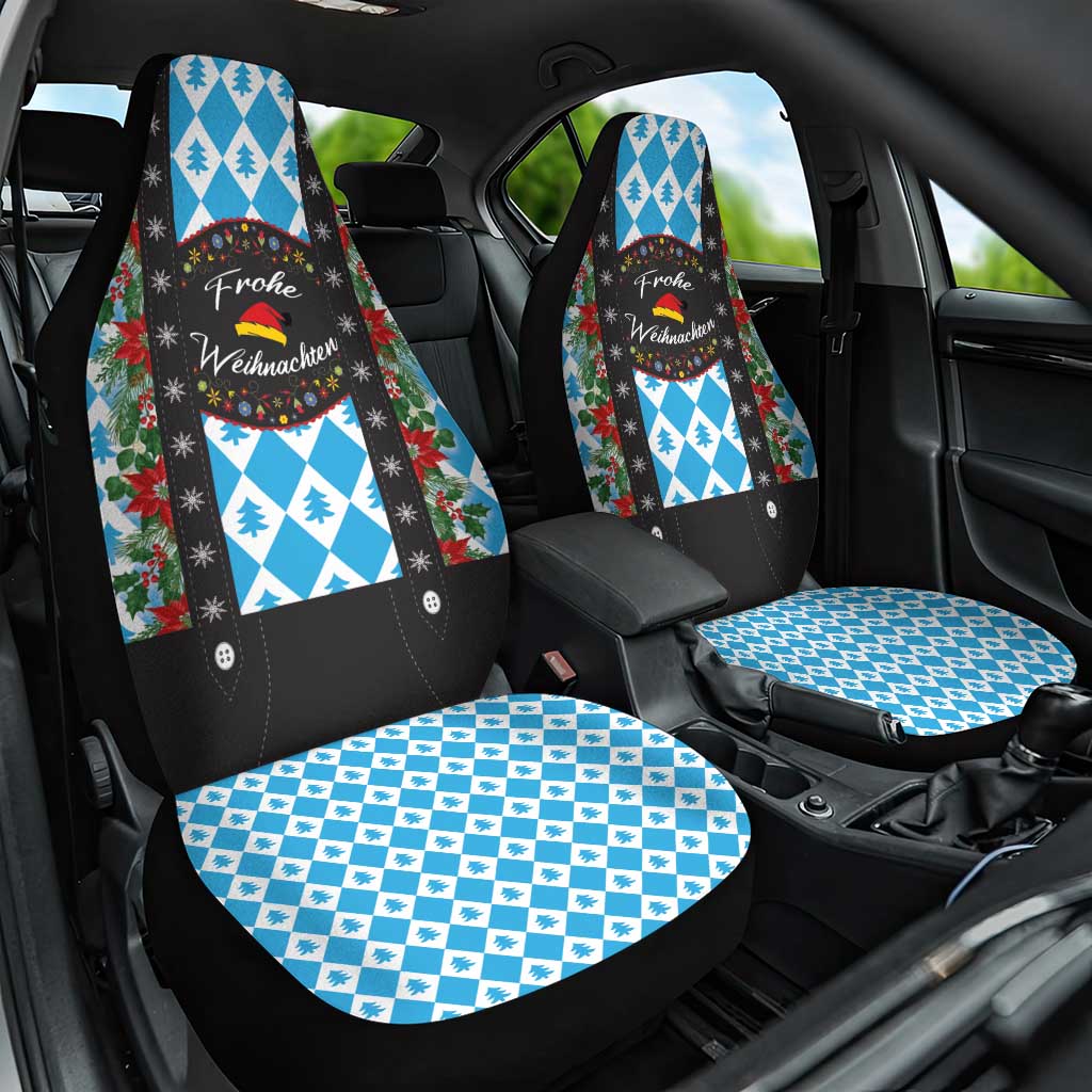 German Christmas Car Seat Cover Lederhosen Weihnachten Style with Bavaria Pattern - Wonder Print Shop