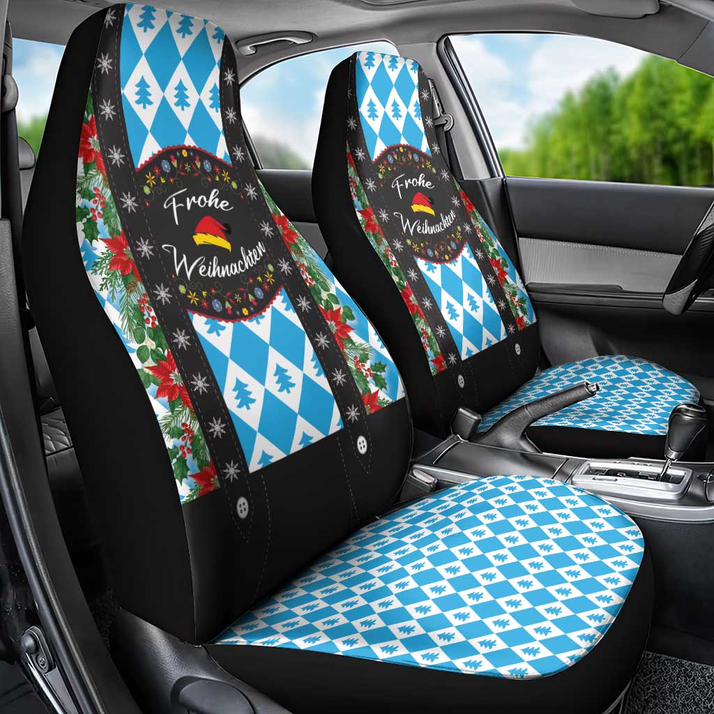 German Christmas Car Seat Cover Lederhosen Weihnachten Style with Bavaria Pattern - Wonder Print Shop