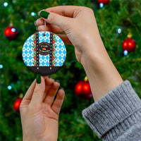 German Christmas Ceramic Ornament Lederhosen Weihnachten Style with Bavaria Pattern - Wonder Print Shop