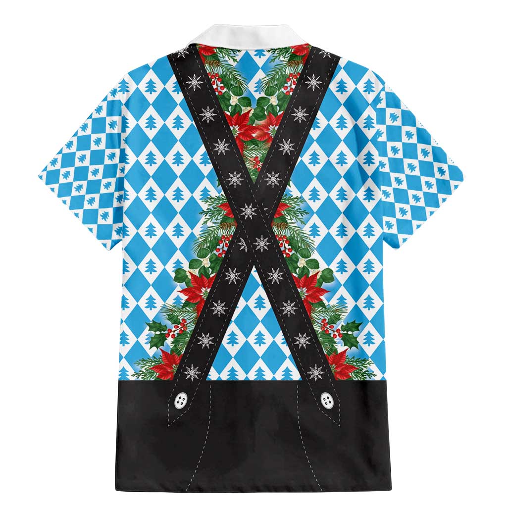 German Christmas Family Matching Mermaid Dress and Hawaiian Shirt Lederhosen Weihnachten Style with Bavaria Pattern - Wonder Print Shop