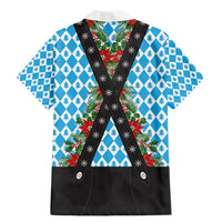 German Christmas Family Matching Mermaid Dress and Hawaiian Shirt Lederhosen Weihnachten Style with Bavaria Pattern - Wonder Print Shop