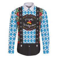 German Christmas Family Matching Short Sleeve Bodycon Dress and Hawaiian Shirt Lederhosen Weihnachten Style with Bavaria Pattern - Wonder Print Shop
