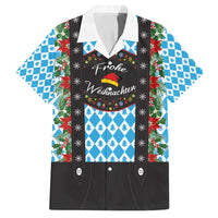 German Christmas Family Matching Summer Maxi Dress and Hawaiian Shirt Lederhosen Weihnachten Style with Bavaria Pattern - Wonder Print Shop