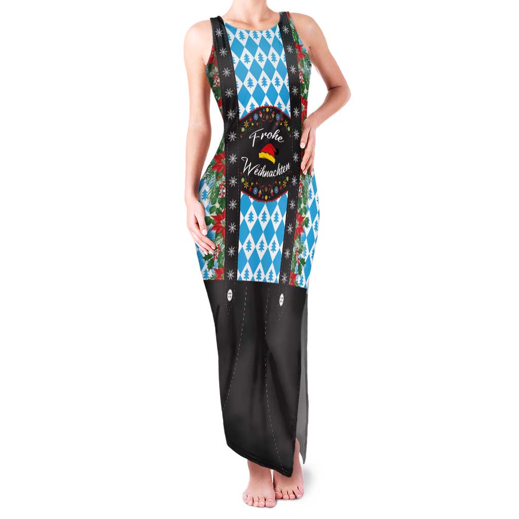 German Christmas Family Matching Tank Maxi Dress and Hawaiian Shirt Lederhosen Weihnachten Style with Bavaria Pattern - Wonder Print Shop
