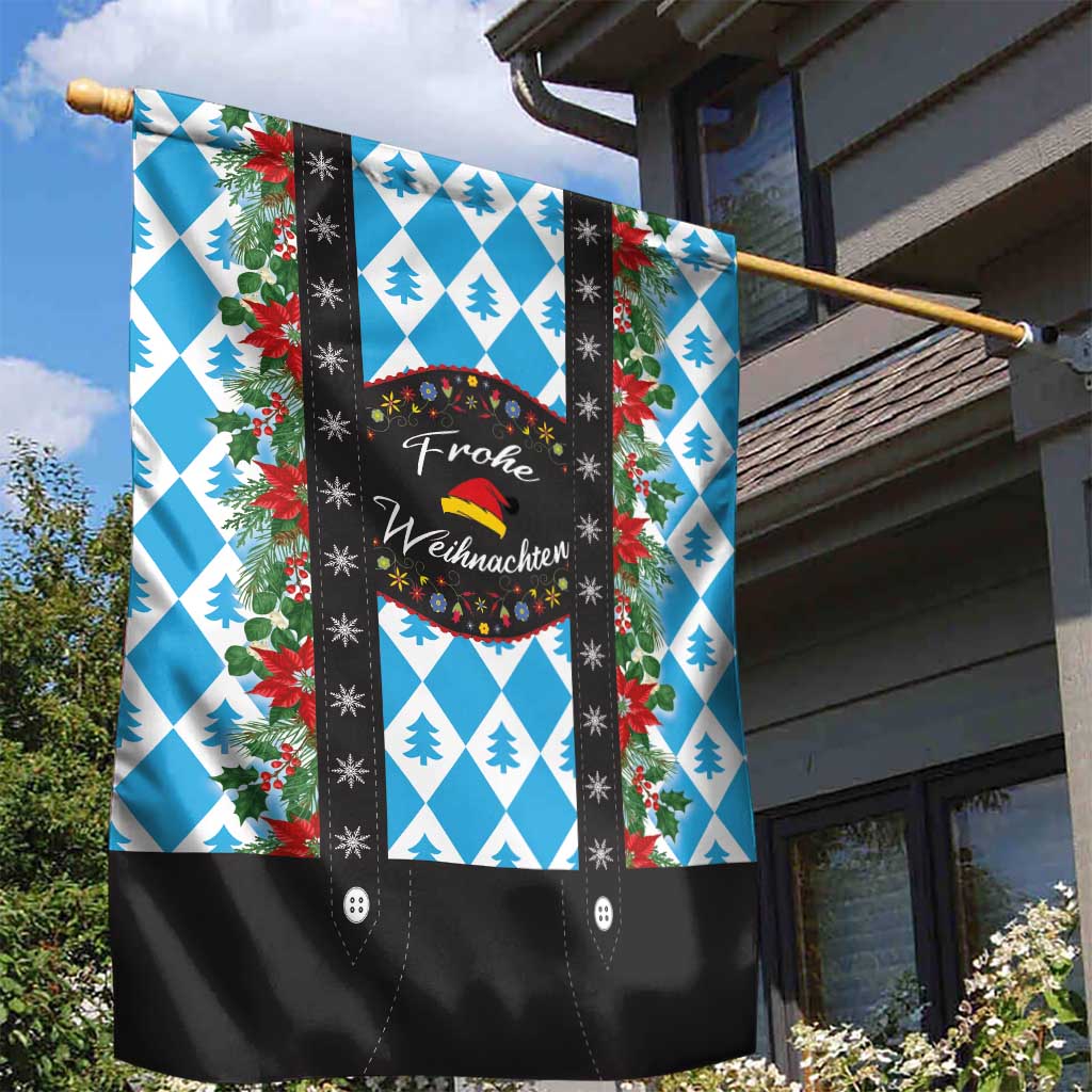 German Christmas Garden Flag Lederhosen Weihnachten Style with Bavaria Pattern - Wonder Print Shop