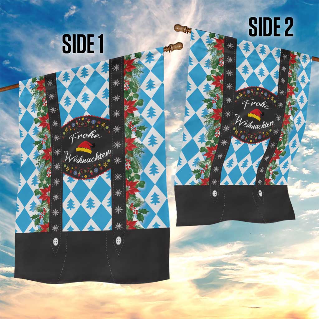 German Christmas Garden Flag Lederhosen Weihnachten Style with Bavaria Pattern - Wonder Print Shop