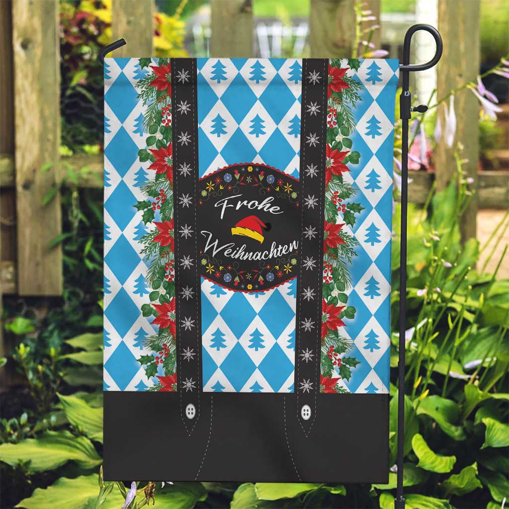 German Christmas Garden Flag Lederhosen Weihnachten Style with Bavaria Pattern - Wonder Print Shop