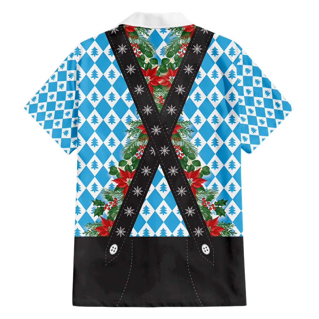 German Christmas Hawaiian Shirt Lederhosen Weihnachten Style with Bavaria Pattern - Wonder Print Shop