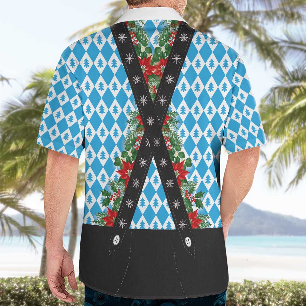 German Christmas Hawaiian Shirt Lederhosen Weihnachten Style with Bavaria Pattern - Wonder Print Shop