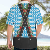 German Christmas Hawaiian Shirt Lederhosen Weihnachten Style with Bavaria Pattern - Wonder Print Shop