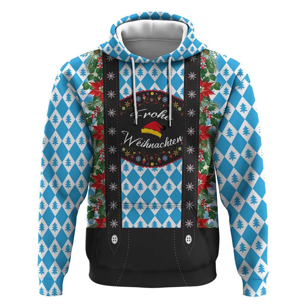 German Christmas Hoodie Lederhosen Weihnachten Style with Bavaria Pattern - Wonder Print Shop