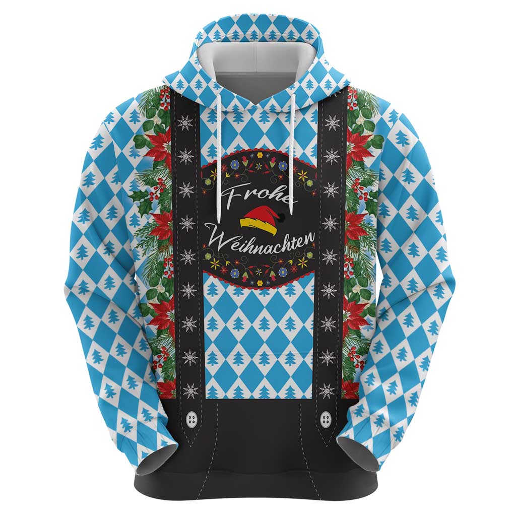 German Christmas Hoodie Lederhosen Weihnachten Style with Bavaria Pattern - Wonder Print Shop