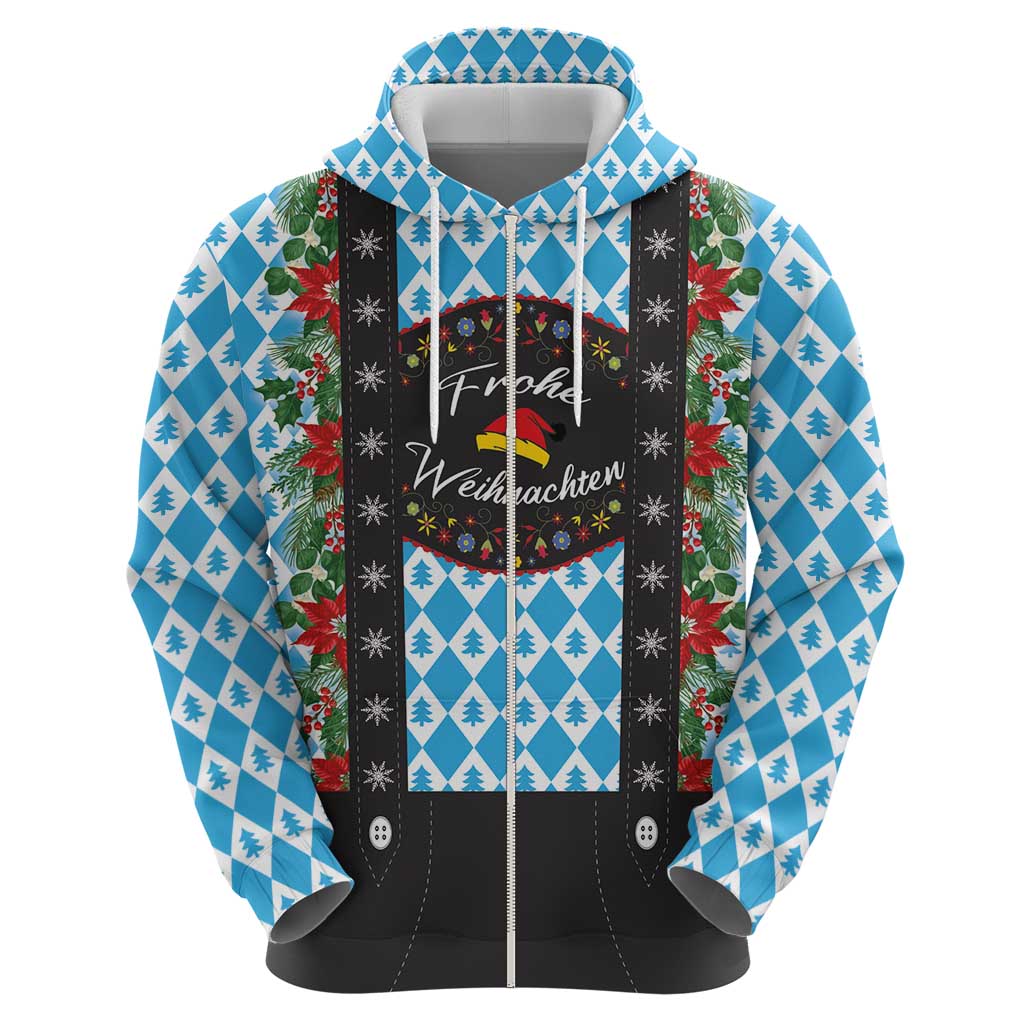 German Christmas Hoodie Lederhosen Weihnachten Style with Bavaria Pattern - Wonder Print Shop