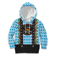 German Christmas Kid Hoodie Lederhosen Weihnachten Style with Bavaria Pattern - Wonder Print Shop
