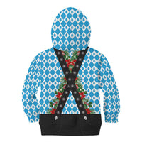 German Christmas Kid Hoodie Lederhosen Weihnachten Style with Bavaria Pattern - Wonder Print Shop