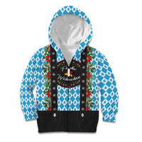 German Christmas Kid Hoodie Lederhosen Weihnachten Style with Bavaria Pattern - Wonder Print Shop