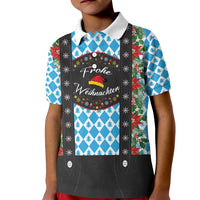 German Christmas Kid Polo Shirt Lederhosen Weihnachten Style with Bavaria Pattern - Wonder Print Shop