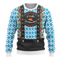 German Christmas Ugly Christmas Sweater Lederhosen Weihnachten Style with Bavaria Pattern - Wonder Print Shop