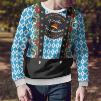 German Christmas Ugly Christmas Sweater Lederhosen Weihnachten Style with Bavaria Pattern - Wonder Print Shop