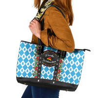 German Christmas Leather Tote Bag Lederhosen Weihnachten Style with Bavaria Pattern - Wonder Print Shop