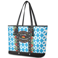 German Christmas Leather Tote Bag Lederhosen Weihnachten Style with Bavaria Pattern - Wonder Print Shop