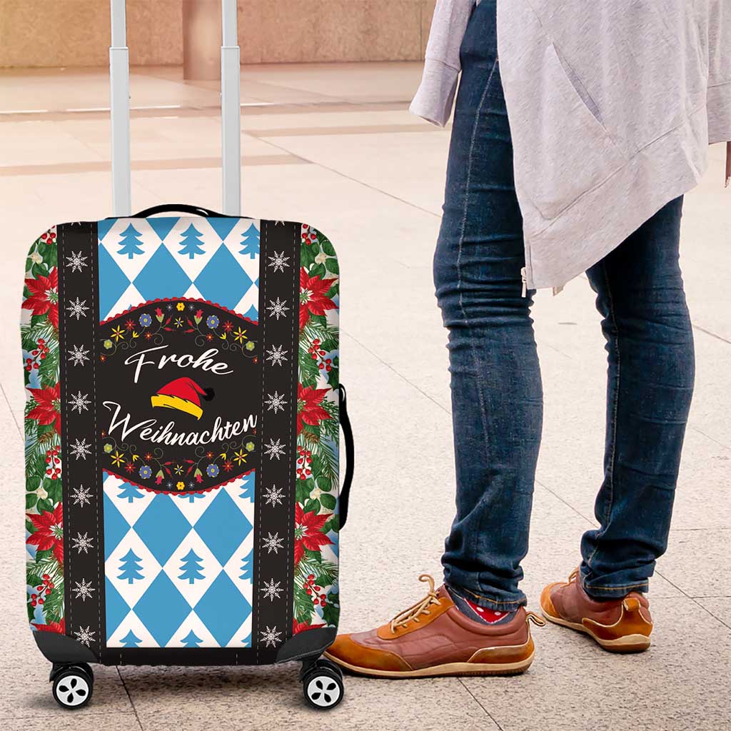 German Christmas Luggage Cover Lederhosen Weihnachten Style with Bavaria Pattern - Wonder Print Shop