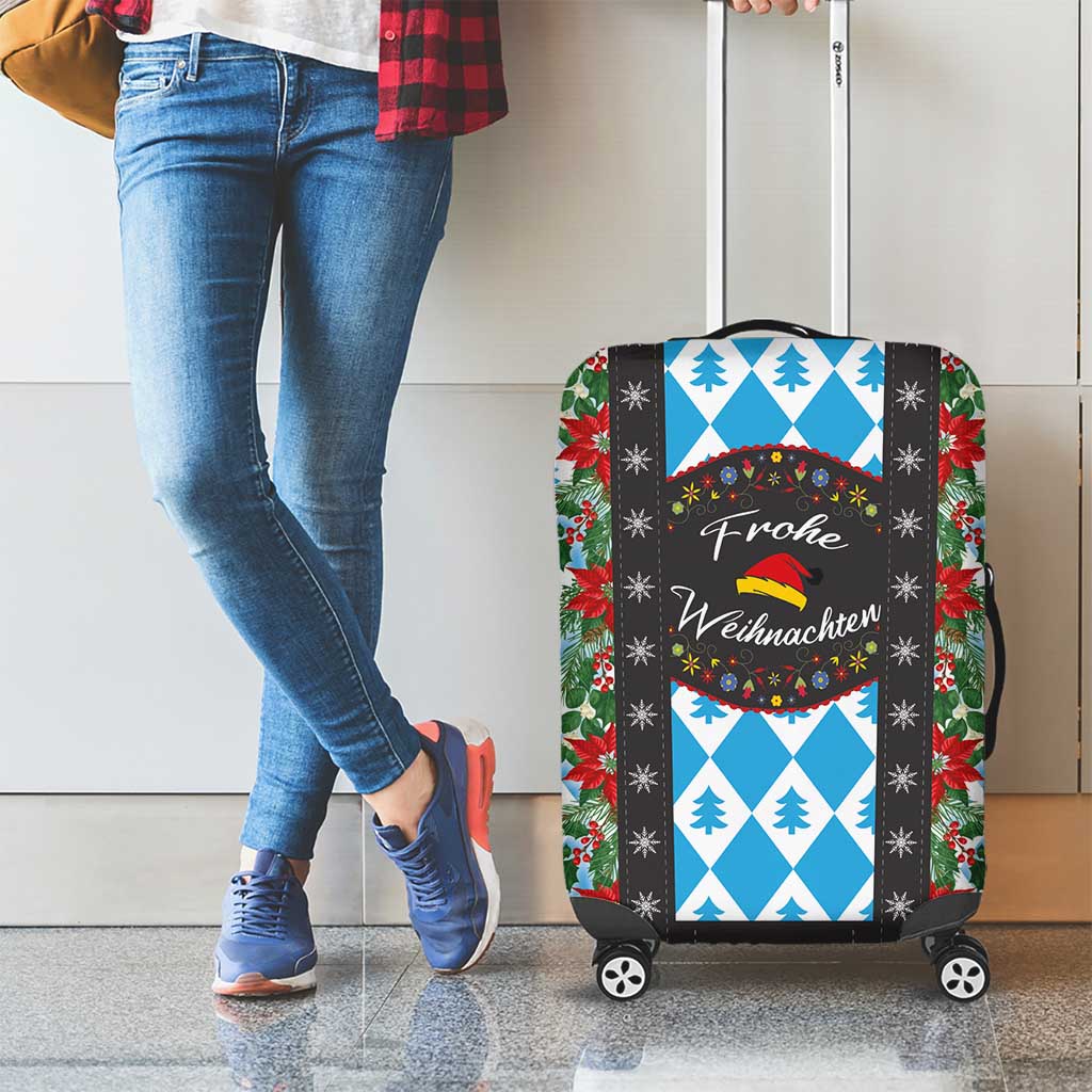 German Christmas Luggage Cover Lederhosen Weihnachten Style with Bavaria Pattern - Wonder Print Shop