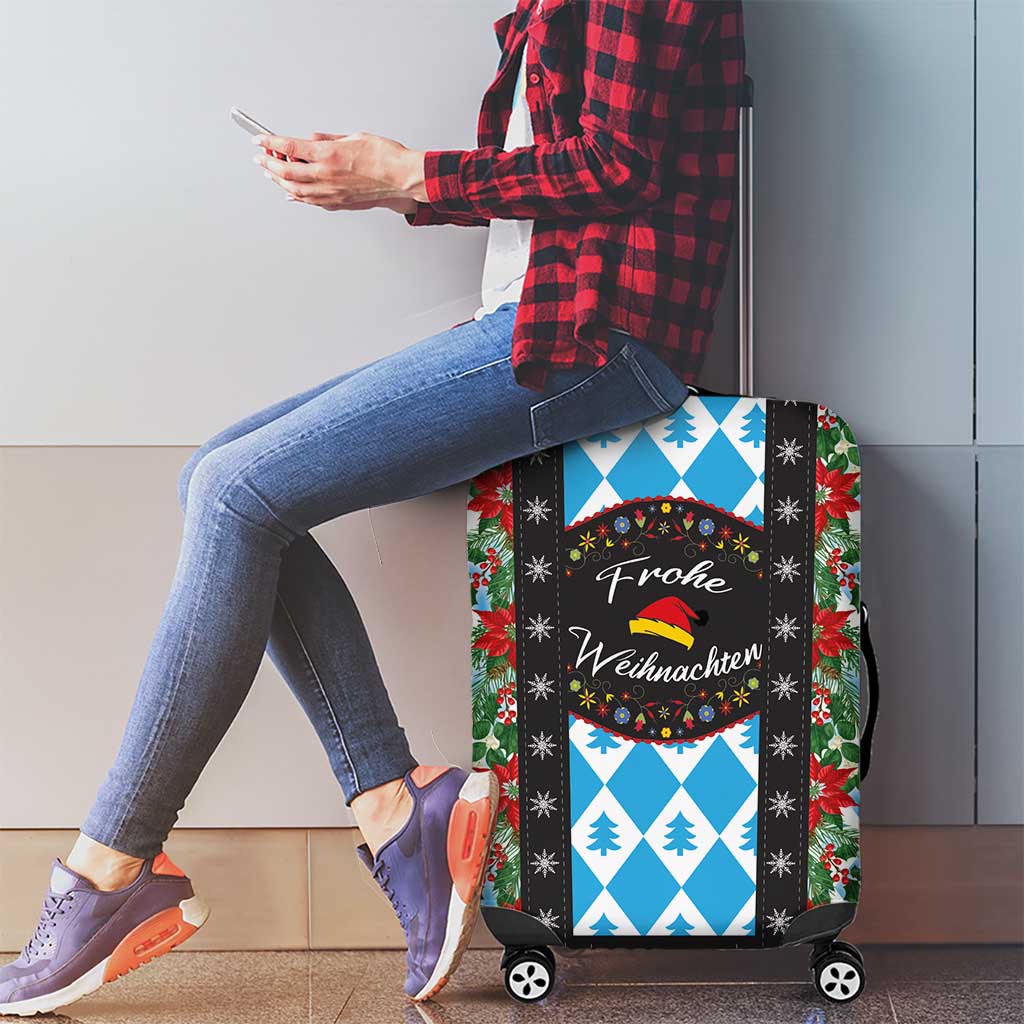 German Christmas Luggage Cover Lederhosen Weihnachten Style with Bavaria Pattern - Wonder Print Shop