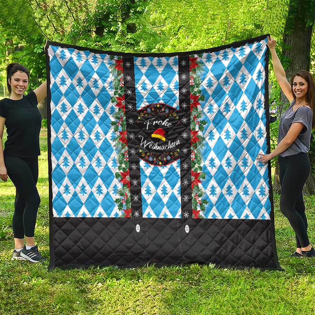 German Christmas Quilt Lederhosen Weihnachten Style with Bavaria Pattern - Wonder Print Shop