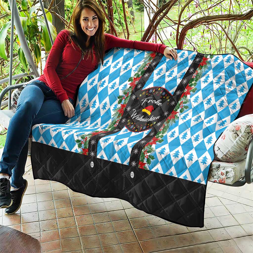 German Christmas Quilt Lederhosen Weihnachten Style with Bavaria Pattern - Wonder Print Shop