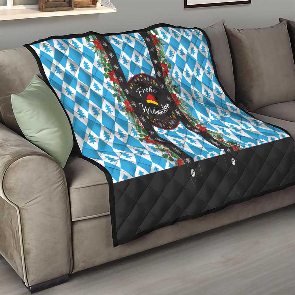 German Christmas Quilt Lederhosen Weihnachten Style with Bavaria Pattern - Wonder Print Shop