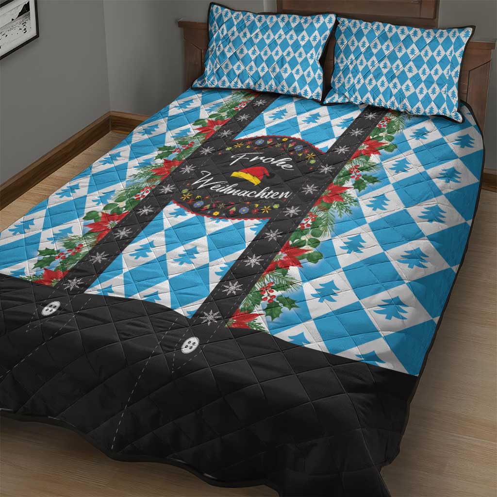 German Christmas Quilt Bed Set Lederhosen Weihnachten Style with Bavaria Pattern - Wonder Print Shop