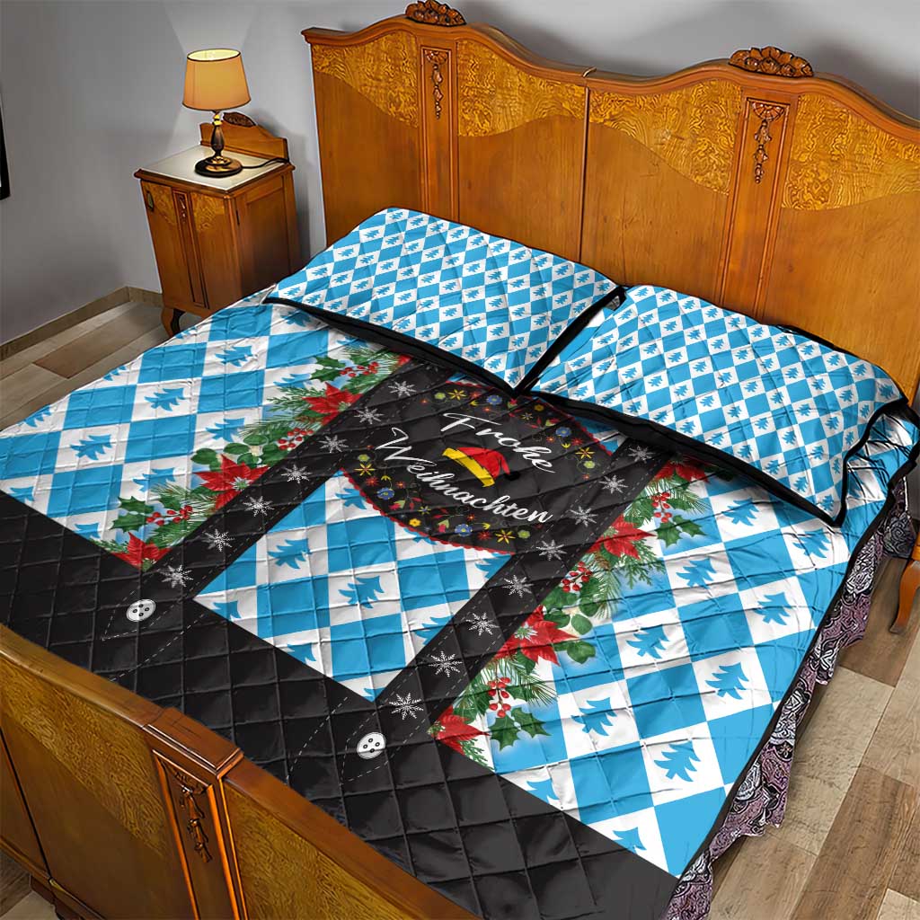 German Christmas Quilt Bed Set Lederhosen Weihnachten Style with Bavaria Pattern - Wonder Print Shop
