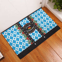 German Christmas Rubber Doormat Lederhosen Weihnachten Style with Bavaria Pattern - Wonder Print Shop