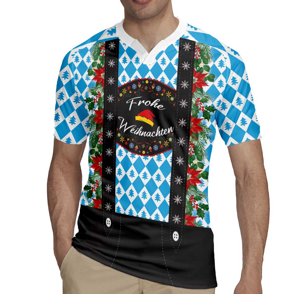 German Christmas Rugby Jersey Lederhosen Weihnachten Style with Bavaria Pattern - Wonder Print Shop