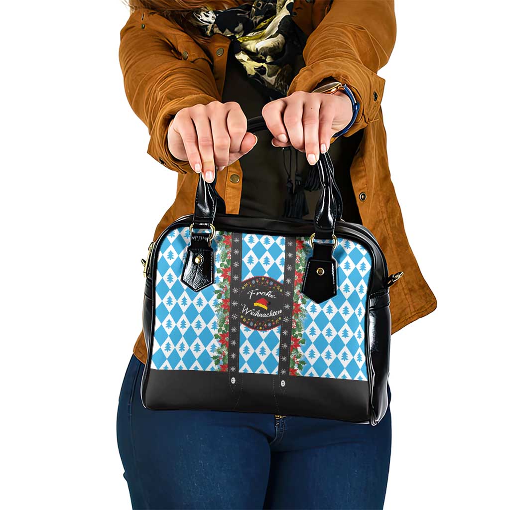German Christmas Shoulder Handbag Lederhosen Weihnachten Style with Bavaria Pattern