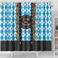 German Christmas Shower Curtain Lederhosen Weihnachten Style with Bavaria Pattern