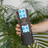 German Christmas Skinny Tumbler Lederhosen Weihnachten Style with Bavaria Pattern - Wonder Print Shop