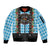 German Christmas Sleeve Zip Bomber Jacket Lederhosen Weihnachten Style with Bavaria Pattern - Wonder Print Shop