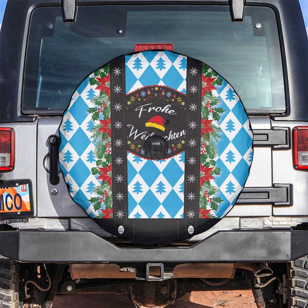 German Christmas Spare Tire Cover Lederhosen Weihnachten Style with Bavaria Pattern - Wonder Print Shop