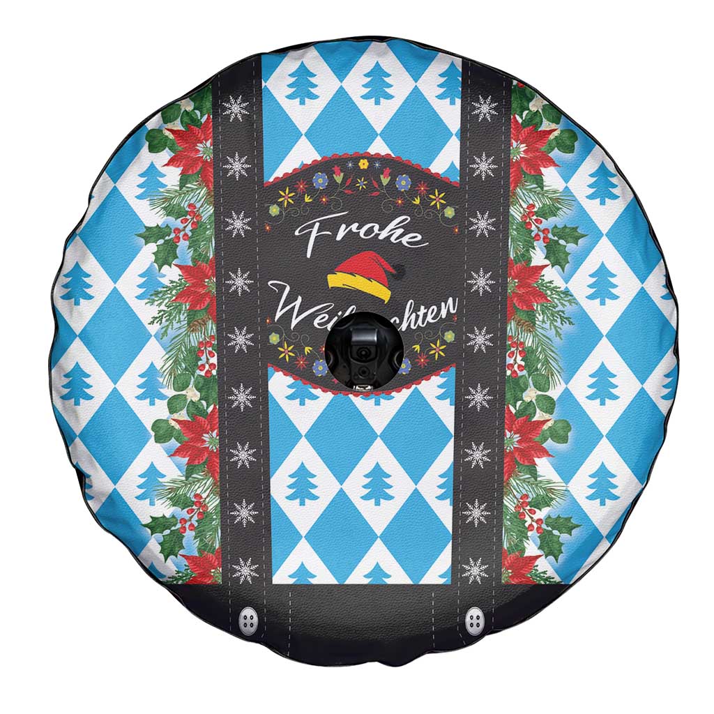 German Christmas Spare Tire Cover Lederhosen Weihnachten Style with Bavaria Pattern - Wonder Print Shop