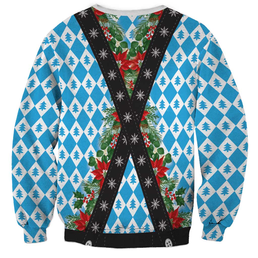 German Christmas Sweatshirt Lederhosen Weihnachten Style with Bavaria Pattern - Wonder Print Shop