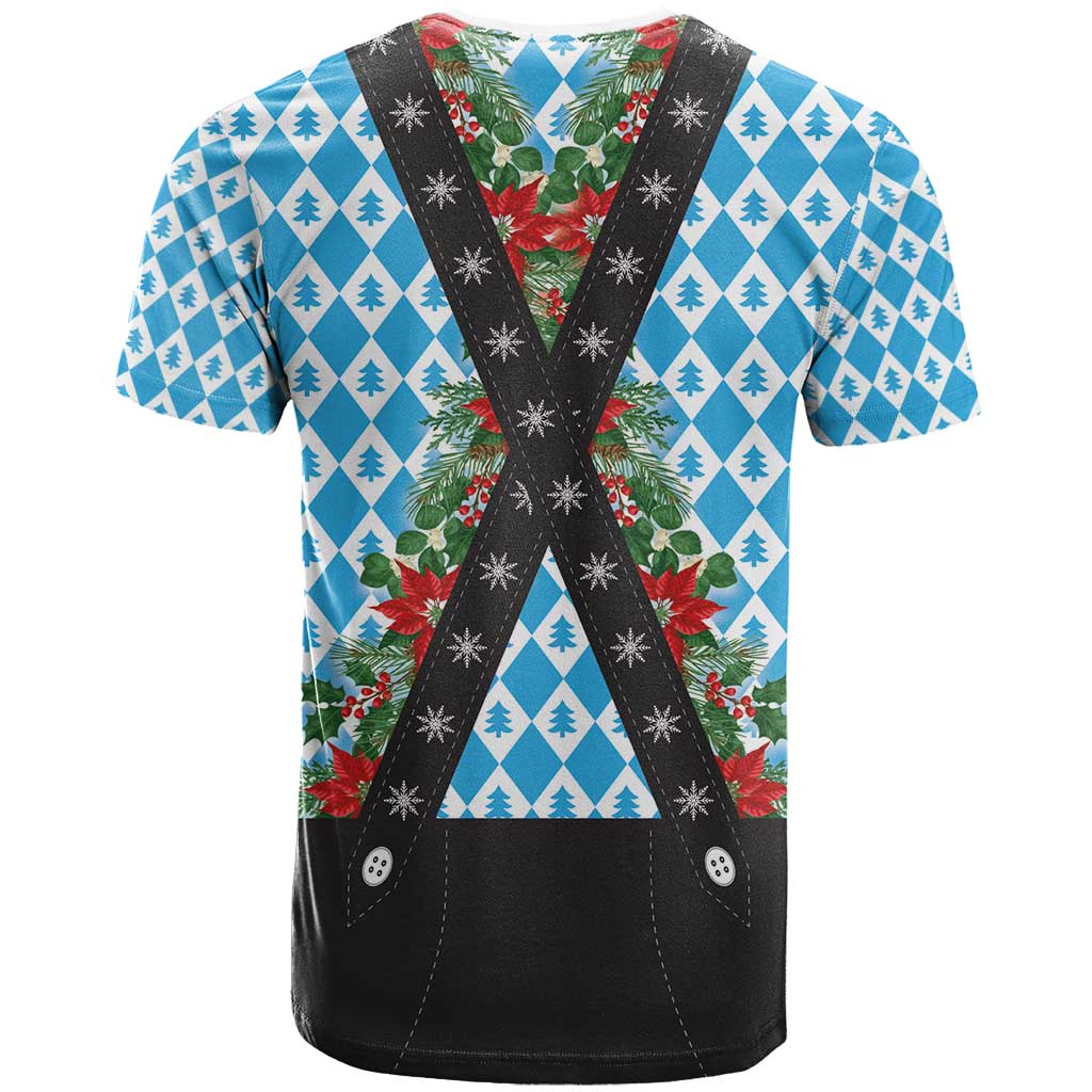 German Christmas T Shirt Lederhosen Weihnachten Style with Bavaria Pattern - Wonder Print Shop