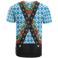 German Christmas T Shirt Lederhosen Weihnachten Style with Bavaria Pattern - Wonder Print Shop