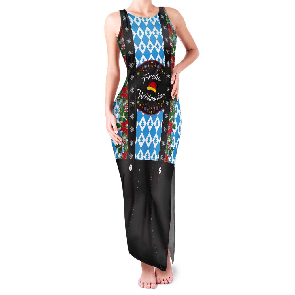 German Christmas Tank Maxi Dress Lederhosen Weihnachten Style with Bavaria Pattern - Wonder Print Shop