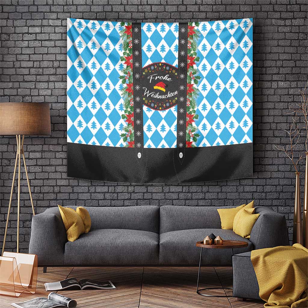 German Christmas Tapestry Lederhosen Weihnachten Style with Bavaria Pattern - Wonder Print Shop