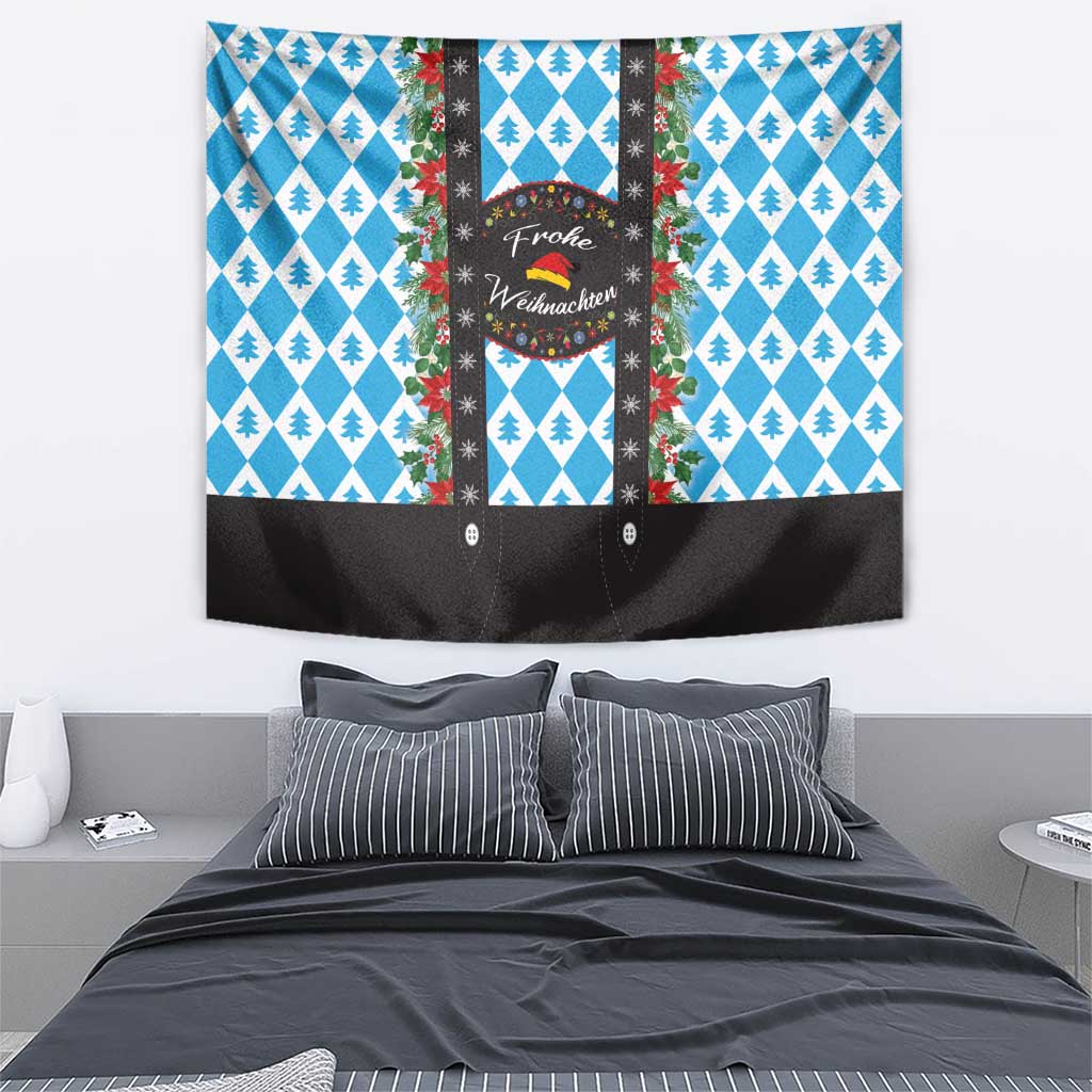 German Christmas Tapestry Lederhosen Weihnachten Style with Bavaria Pattern - Wonder Print Shop